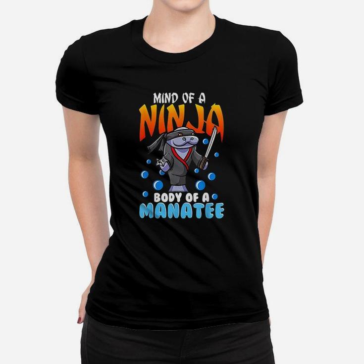 Funny Ninja Manatee Quote Joke Chubby Floaty Potatoe Gift Women T-shirt
