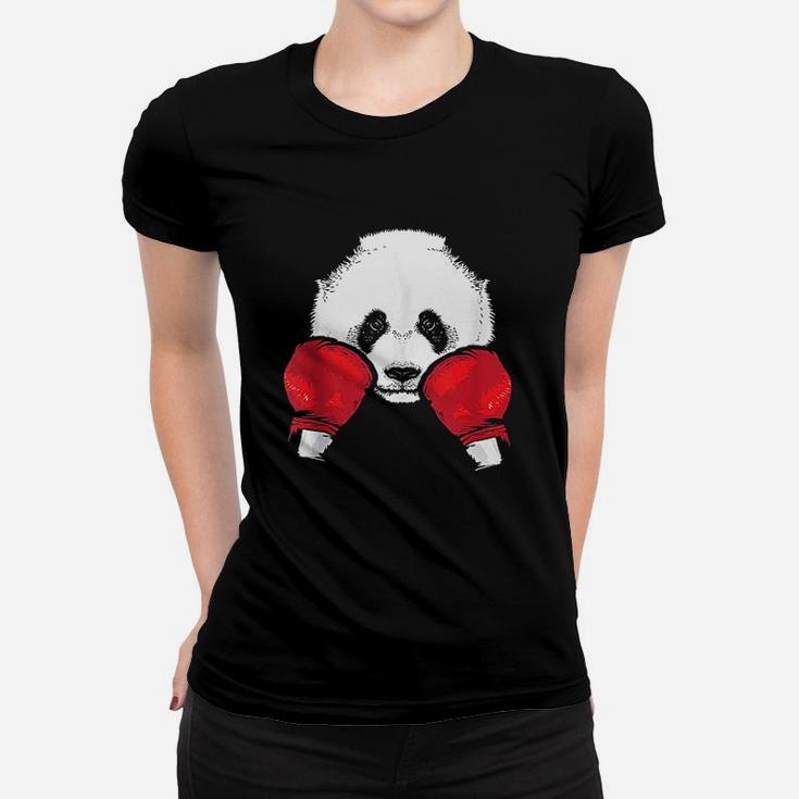 Funny Panda Boxing Cool Animal Lover Gloves Boxer Fan Gift Women T-shirt