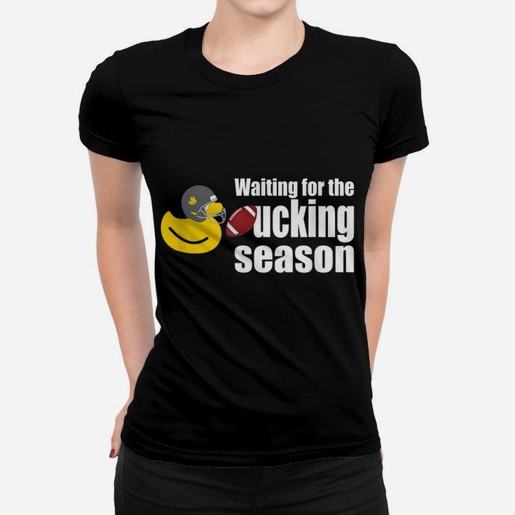 Funny Rubber Duck With Football Helmet Women T-shirt