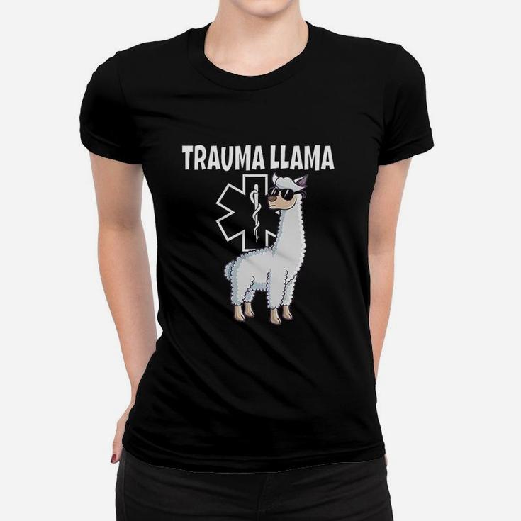 Funny Trauma Llama Emt Design Ems Medic Gift Women T-shirt