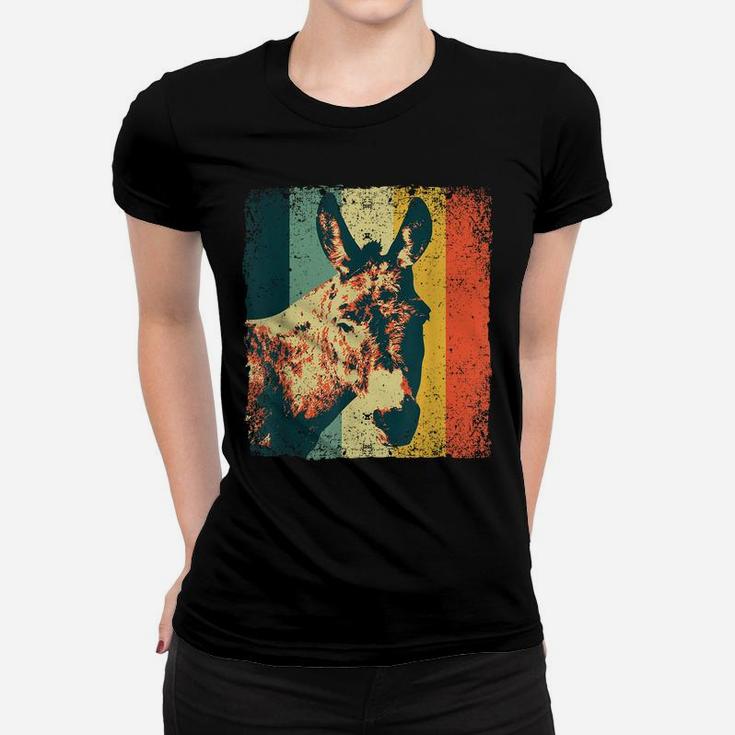 Funny Vintage Donkey Design For Men Women Safari Mule Equine Women T-shirt
