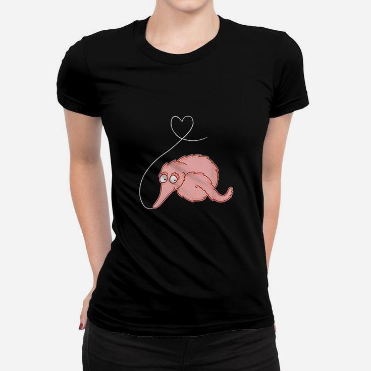 Fuzzy Worm On A String Meme With Heart Women T-shirt