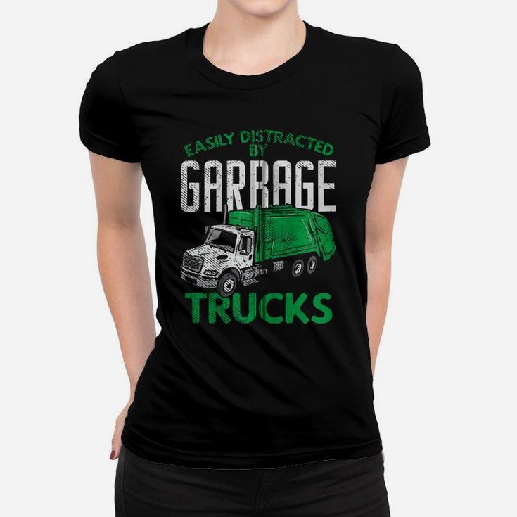 Garbage Dump Truck Excavator I Funny Easily Distracted Gift Zip Hoodie Women T-shirt