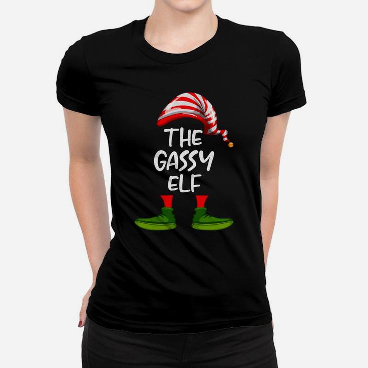 Gassy Elf Family Matching Christmas Group Funny Gift Pajama Women T-shirt