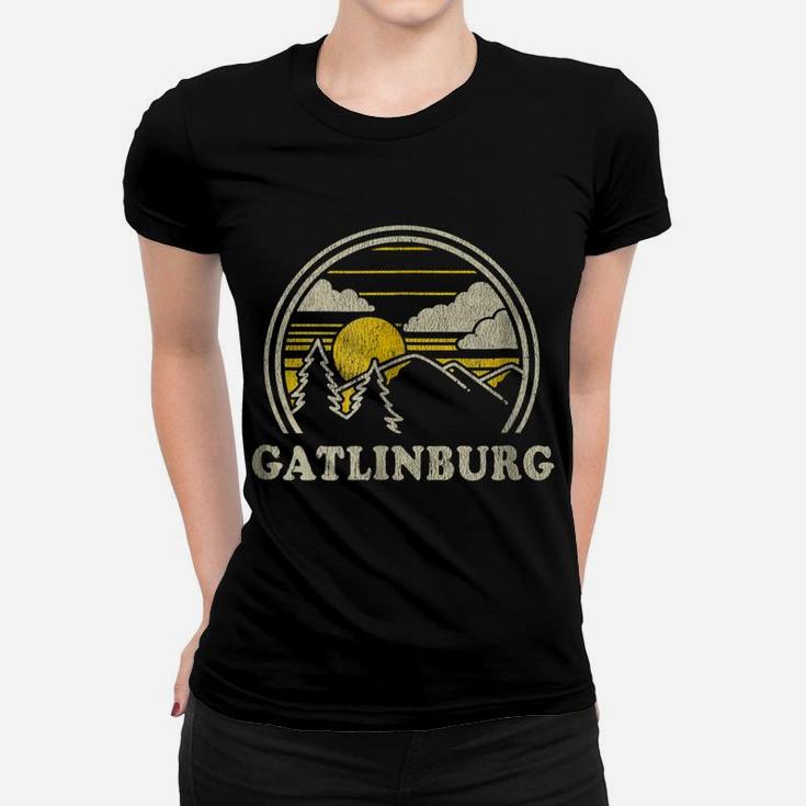 Gatlinburg Tennessee Tn T Shirt Vintage Hiking Mountains Tee Women T-shirt