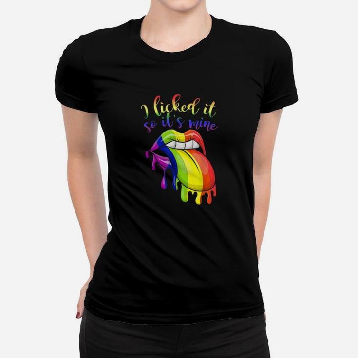 Gay Pride Regenbogen Zunge Lesben Geschenk Lustiges Lgbt Women T-shirt