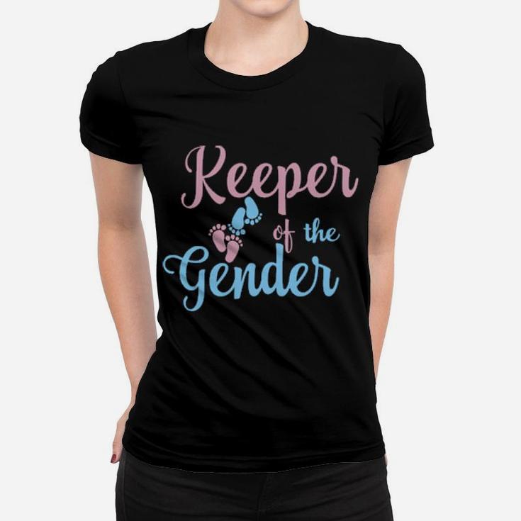Gender Reveal   Keeper Of The Gender Gender Reveal Party Women T-shirt