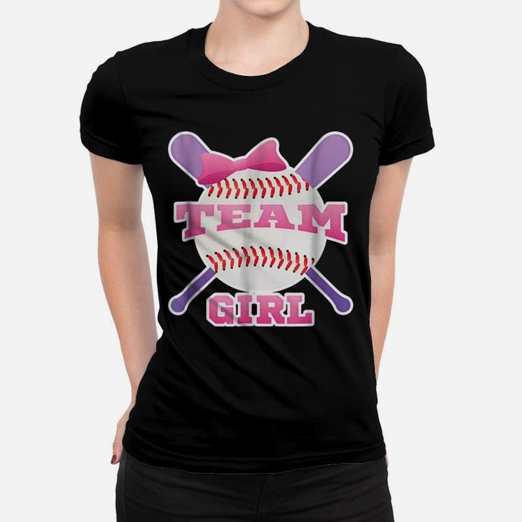 Gender Reveal Party | Team Girl, Pink Baseball T Shirt Women T-shirt