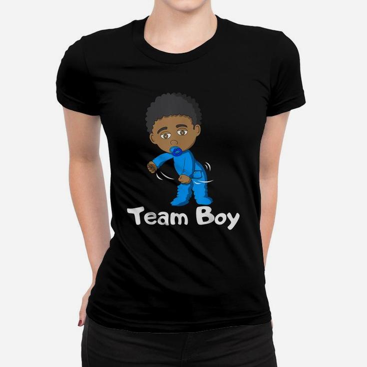 Gender Reveal Party Team Boy Cute Flossing Black Baby Floss Women T-shirt