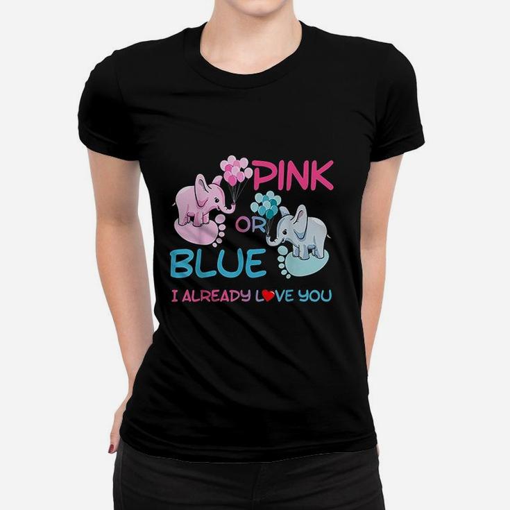 Gender Reveal Pink Or Blue Boy Or Girl Party Supplies Family Women T-shirt