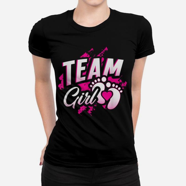Gender Reveal Team Girl Baby Shower Party Gift Pink Blue Women T-shirt