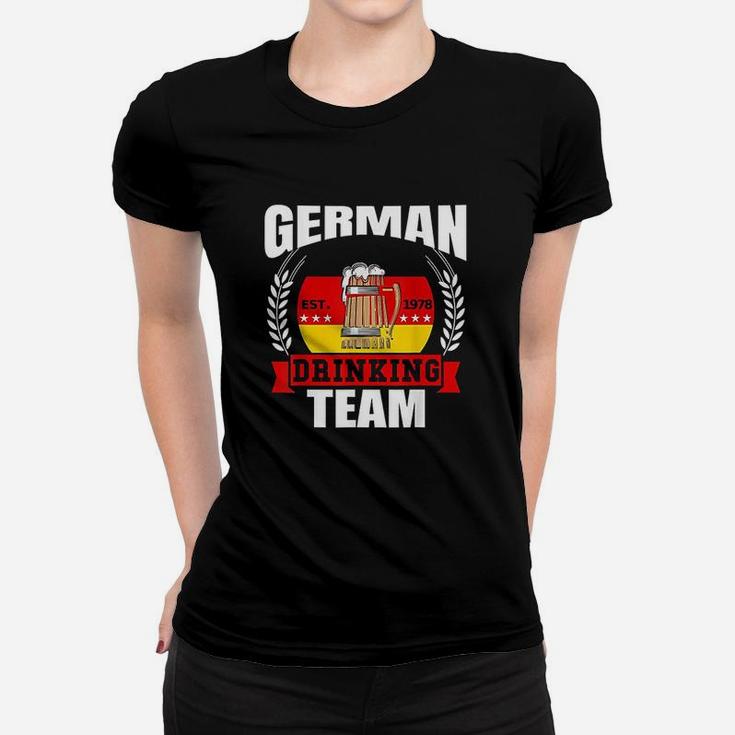 German Drinking Team Germany Flag Funny  Oktoberfest Gift Women T-shirt