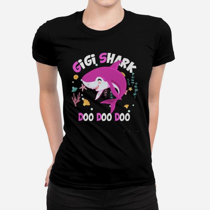 Gigi Shark Gift From Wife Son Daughter And Grand Sons Women T-shirt