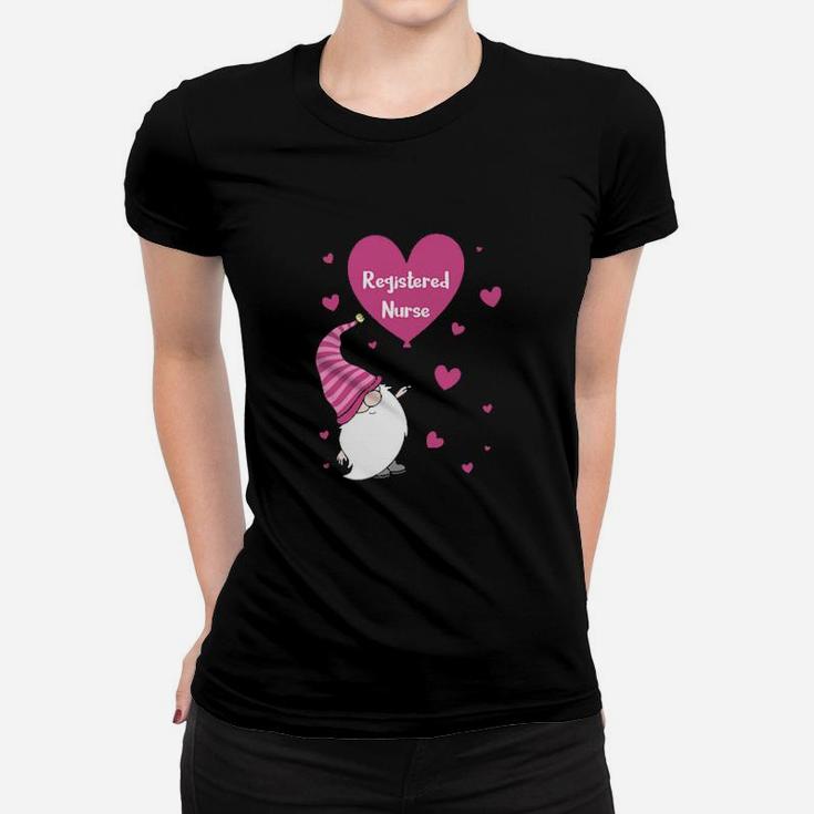 Gnome Valentine Registered Nurse Women T-shirt
