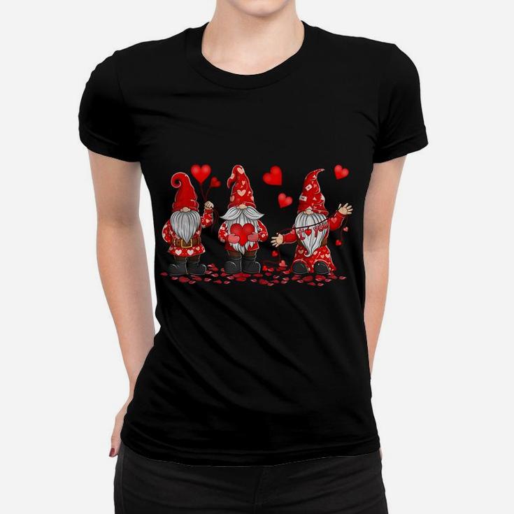 Gnome Valentines Day Three Gromies Love Hearts Mens Womens Women T-shirt