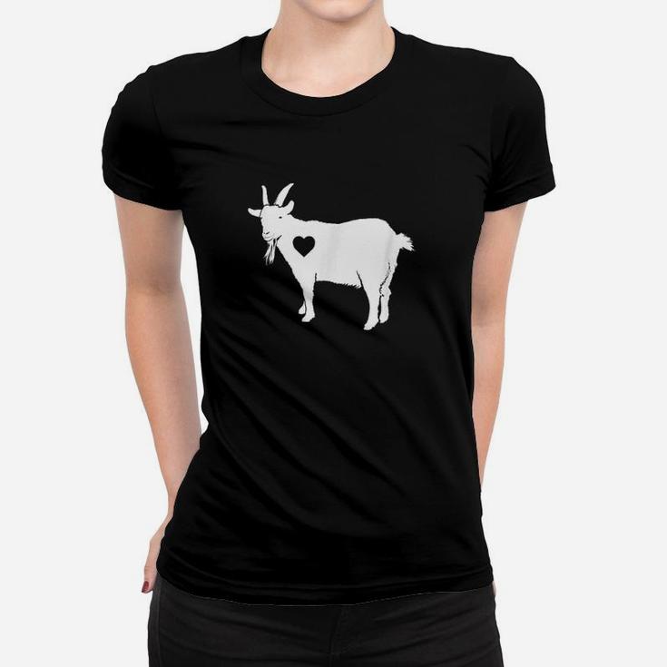 Goat Love With Heart For Goat Farmer Women T-shirt