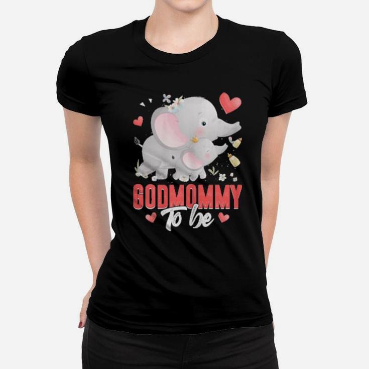 Godmommy Gender Reveal Pregnancy Elephant Godmother Maternit Women T-shirt