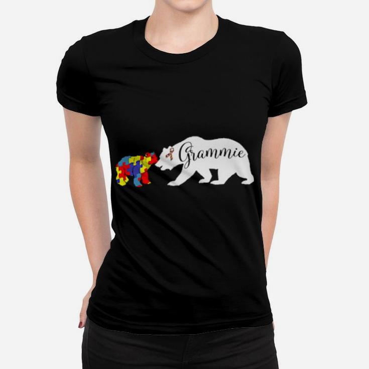 Grammie Bear Autism Awareness Grandma Mom Grand Mother Women T-shirt