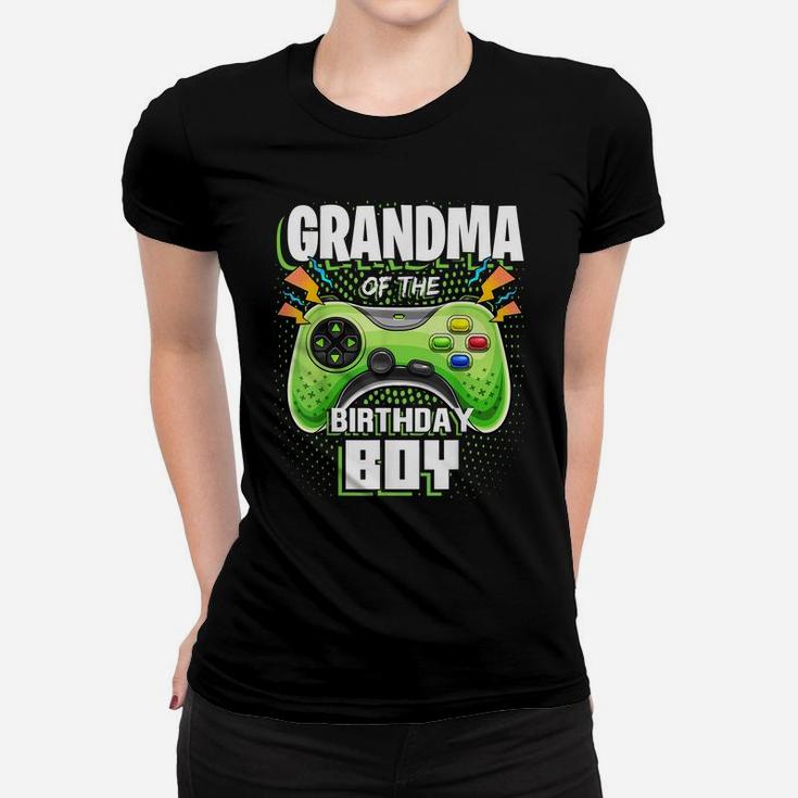 Grandma Of The Birthday Boy Matching Video Gamer Party Women T-shirt