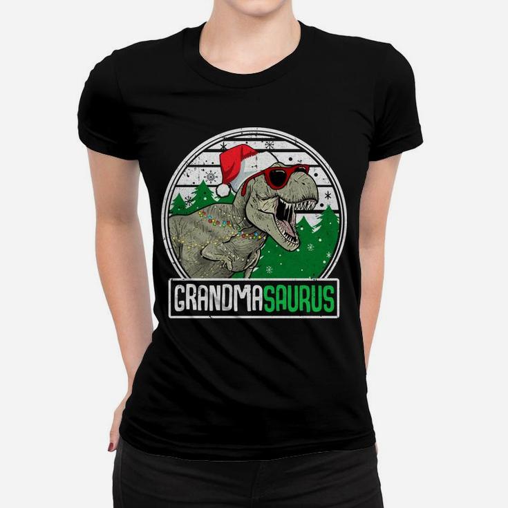 Grandmasaurus Grandma Dinosaur T-Rex Family Christmas Sweatshirt Women T-shirt