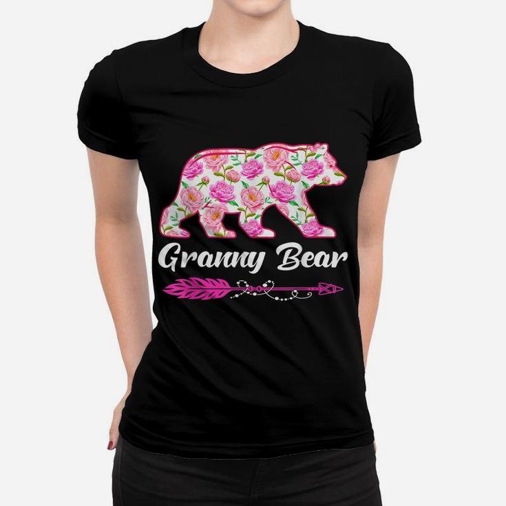 Granny Bear Flower Outfit Cute Matching Family Mothers Day Women T-shirt