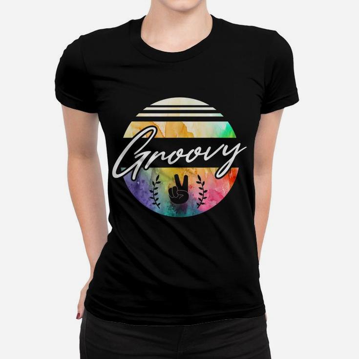 Groovy 70'S Tie Dye Design, Vintage 70S Gift, Retro 70'S Des Women T-shirt