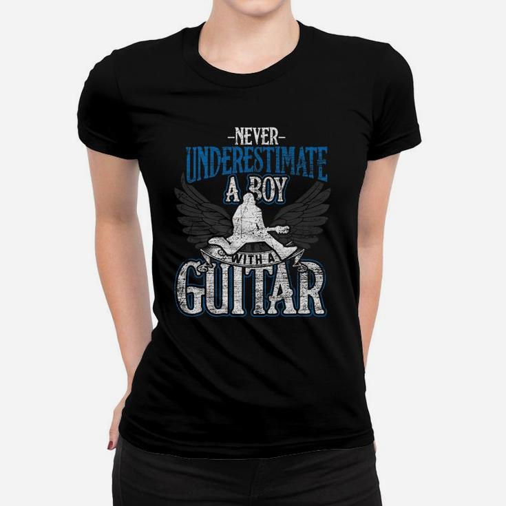 Guitarist Men Boys - Never Underestimate A Boy With A Guitar Women T-shirt