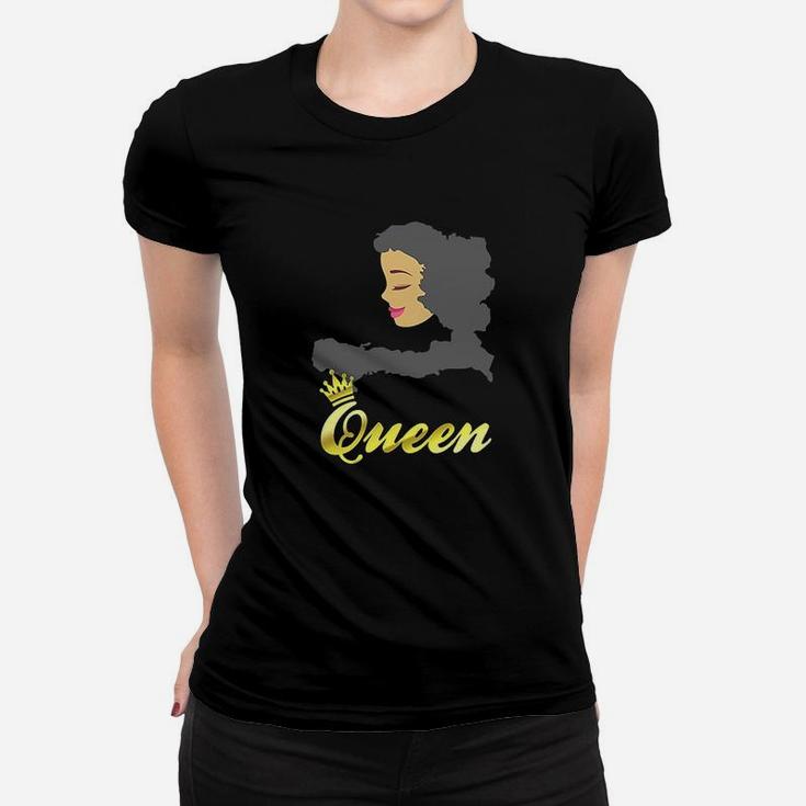 Haitian Queen African Haiti Black Map Hair Women T-shirt