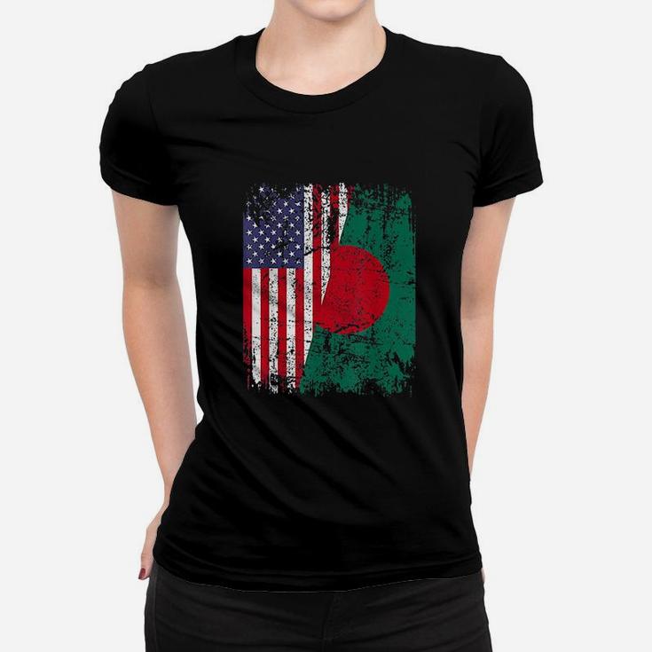 Half American Flag Women T-shirt