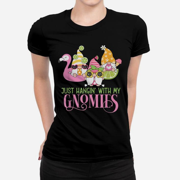Hangin' With My Gnomies Gnomes Summer Vacation Cute Gnome Women T-shirt