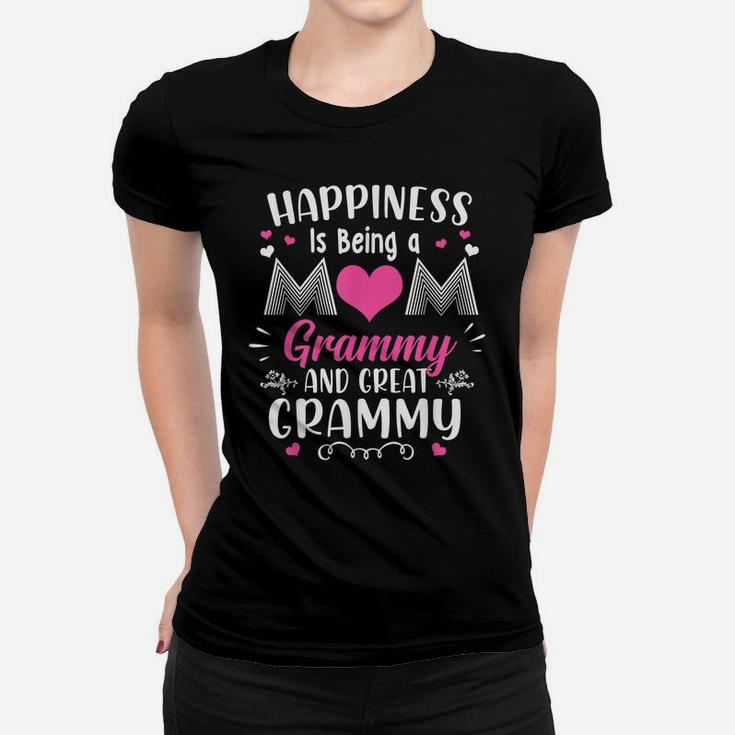Happiness Is Being Mom Grammy And Great Grammy Mothers Day Women T-shirt