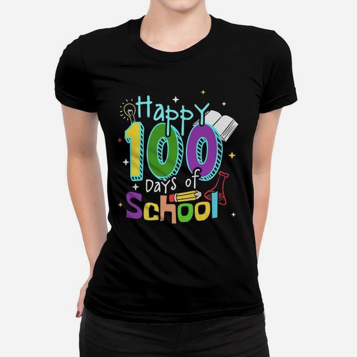 Happy 100 Days Of School Learning 100Th Day Smarter Kids Women T-shirt