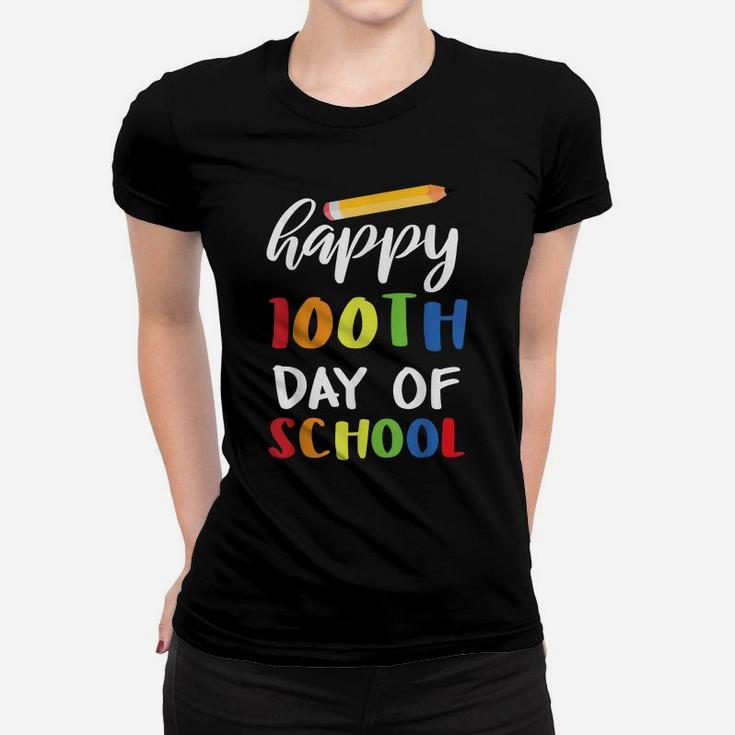 Happy 100Th Day Of Preschool One Hundred Days Of School Des Women T-shirt