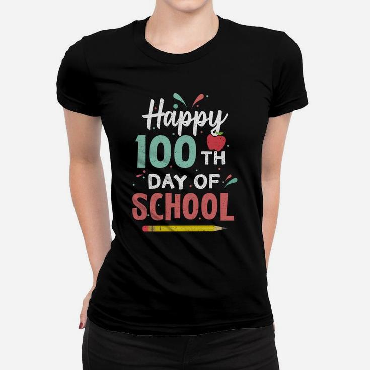 Happy 100Th Day Of School 100 Days Student Teacher Kids Gift Sweatshirt Women T-shirt