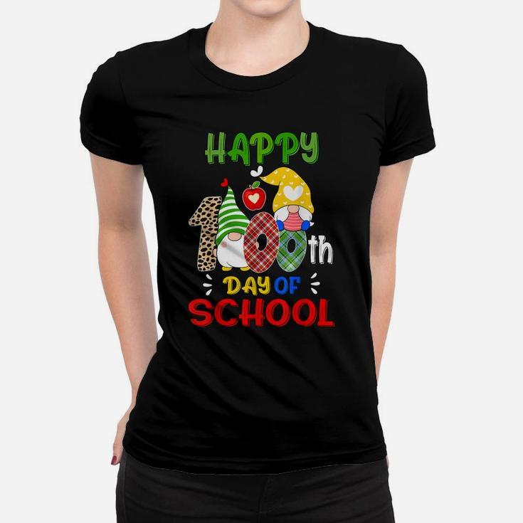 Happy 100Th Day Of School Gnomes For Virtual Teachers Kids Women T-shirt