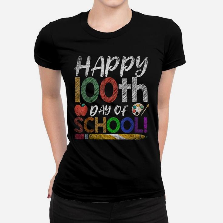 Happy 100Th Day Of School Kids Boys Girls 100 Days Of School Women T-shirt