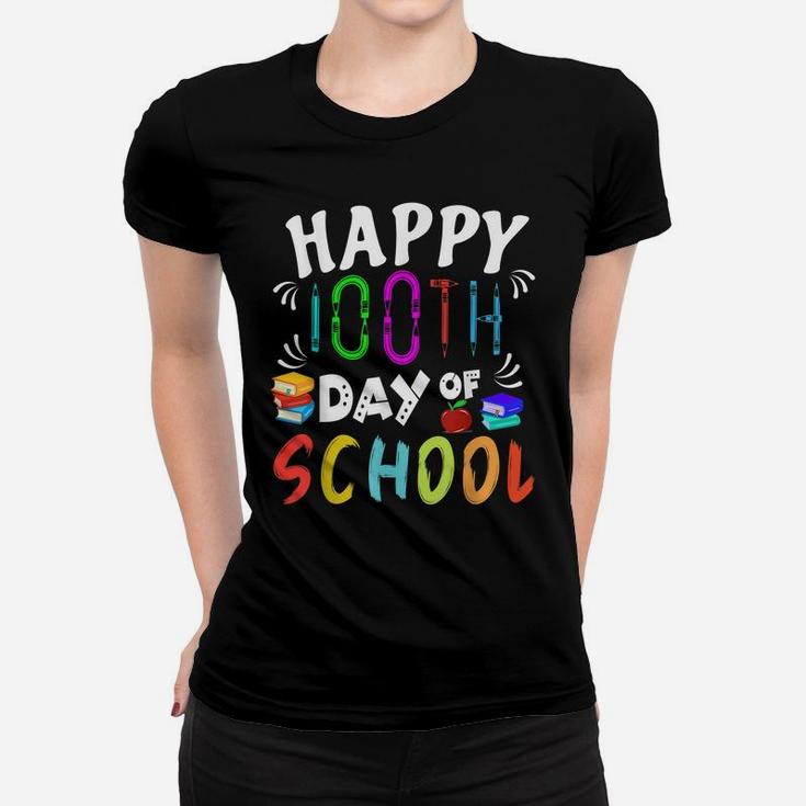 Happy 100Th Day Of School Shirt Student And Teacher Books Women T-shirt