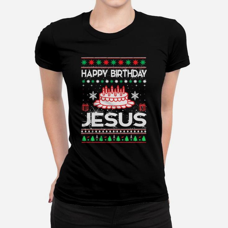 Happy Birthday Jesus Christian Woman Men Kids Ugly Christmas Sweatshirt Women T-shirt
