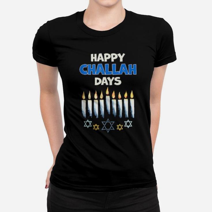 Happy Challah Days Hanukkah Pajamas For Family Women T-shirt