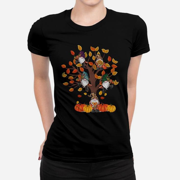 Happy Fall Y'all Gnomes Tree Pumpkin Autumn Thanksgiving Sweatshirt Women T-shirt