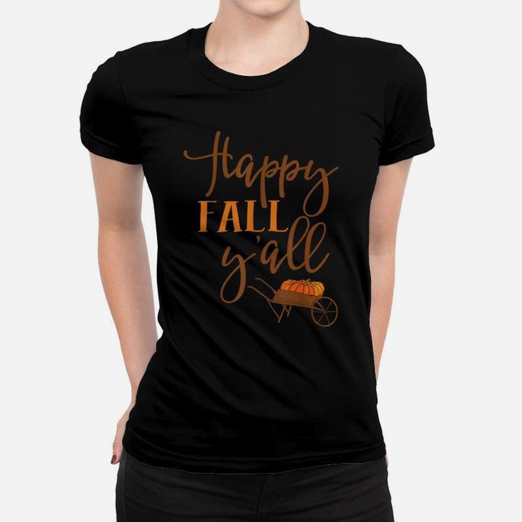 Happy Fall Yall Vintage Pumpkin Truck Women T-shirt