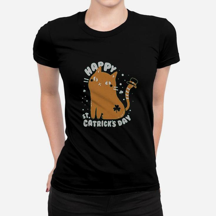Happy St Catricks Day St Patricks Cat Women T-shirt