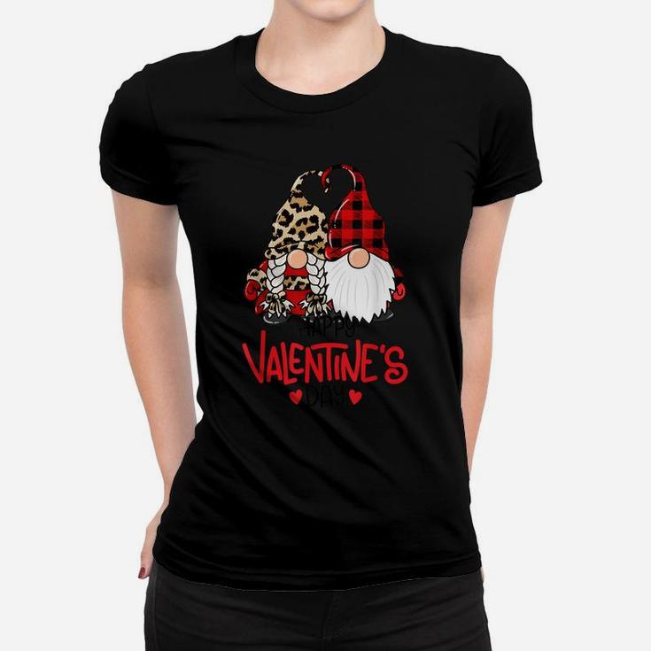 Happy Valentine's Day Gnomes Couple Valentines Day Gift Women T-shirt