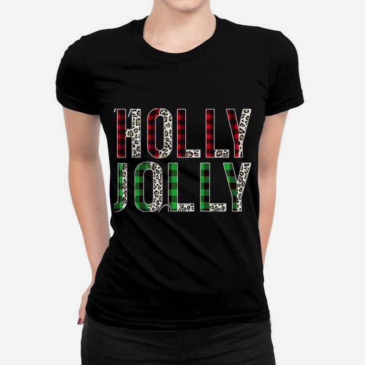 Have A Holly Xmas Jolly Christmas Red Buffalo Plaid Sweatshirt Women T-shirt