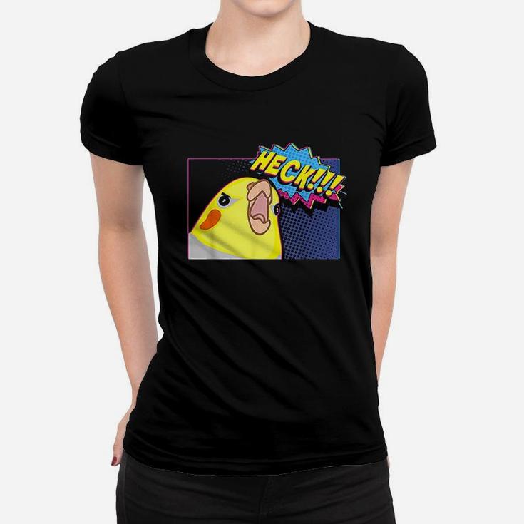 Heck Cockatiel Birb Memes Funny Angry Parrot Lover Women T-shirt