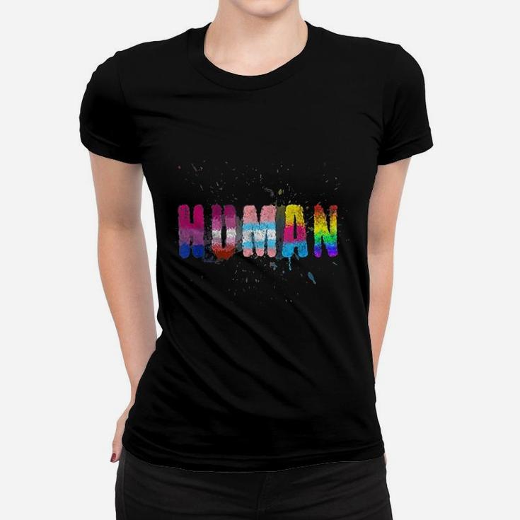 Human Colorful Women T-shirt