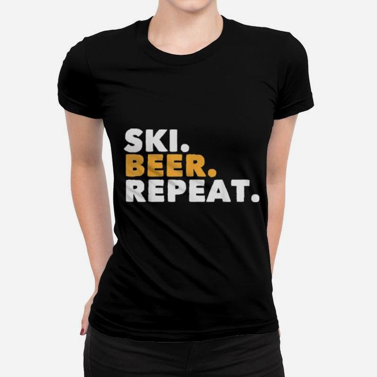 Humorous Skiing Enthusiast Travel Sayings Women T-shirt