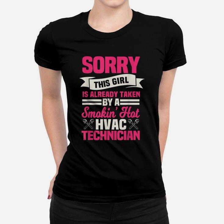 Hvac Technician Wife Mechanic Service Hvacr Tech Installer Women T-shirt