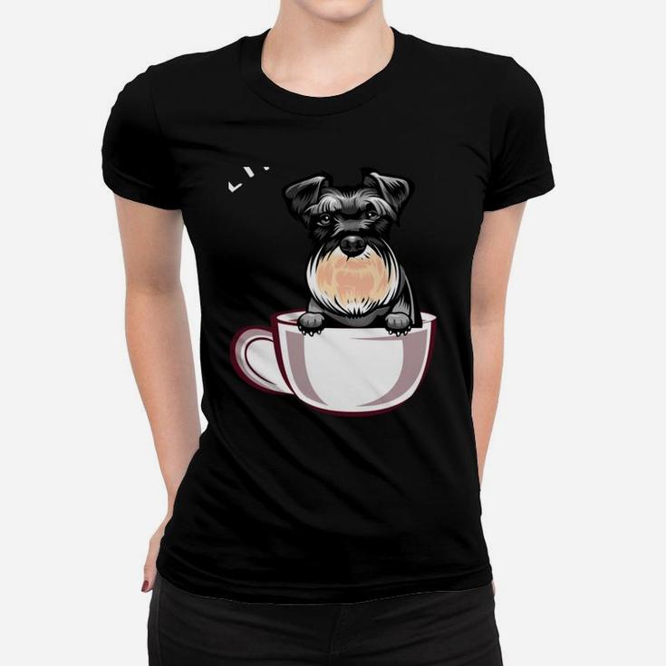 I Like Coffee My Dog Schnauzer And Maybe 3 People Women T-shirt