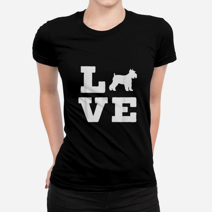 I Love My Schnauzer Cute Animal Lover Dog Women T-shirt